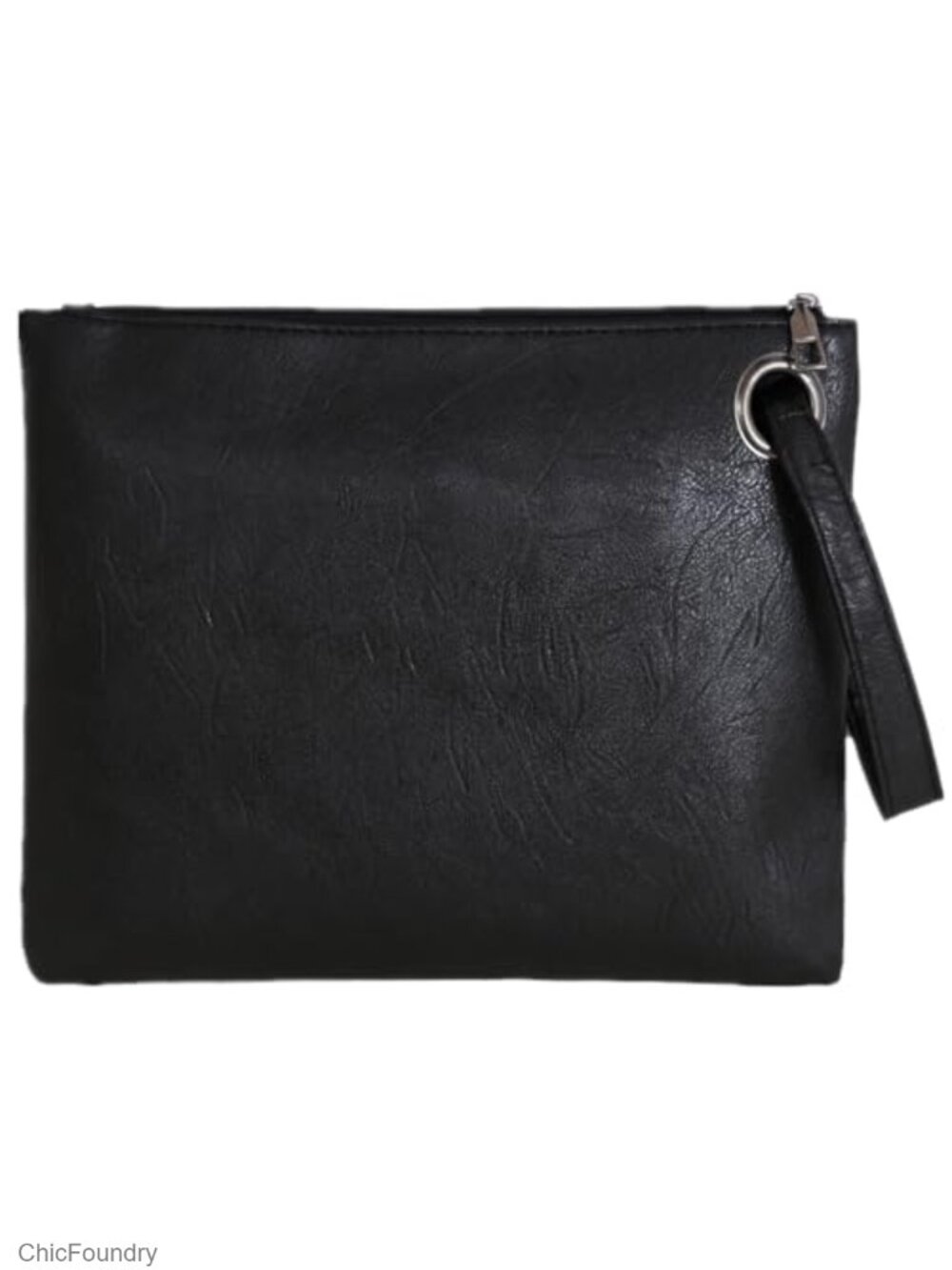 Oversize PU Leather Envelope Clutch Wristlet Evening Bag Wedding Purse